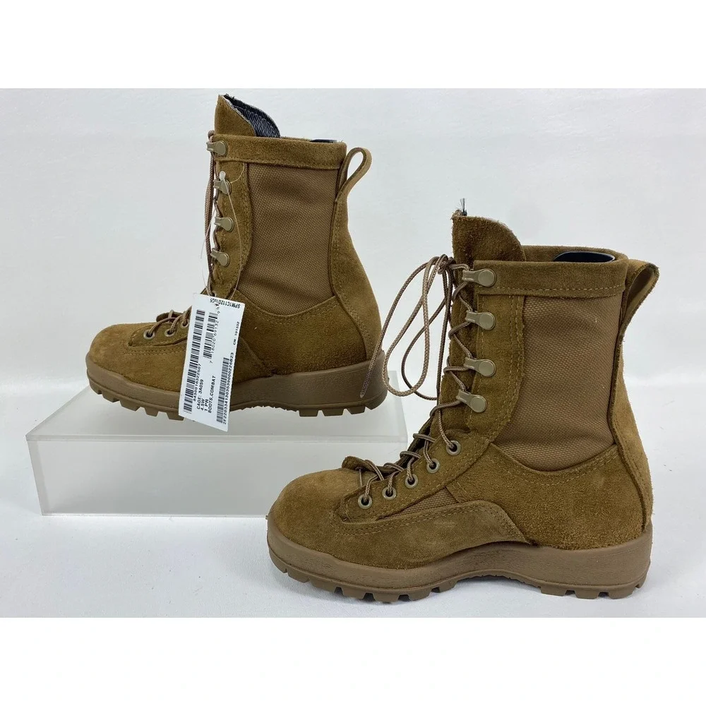 MCRAE Army Combat Boots Hot Weather Tan Cage 3A059 Size 4.5 W Gore-Tex Vibram